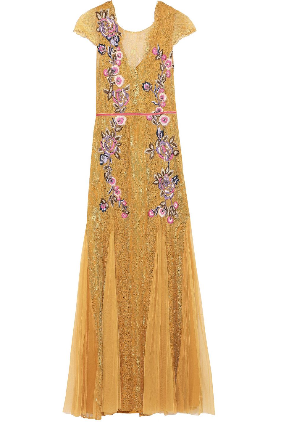 marchesa notte yellow dress