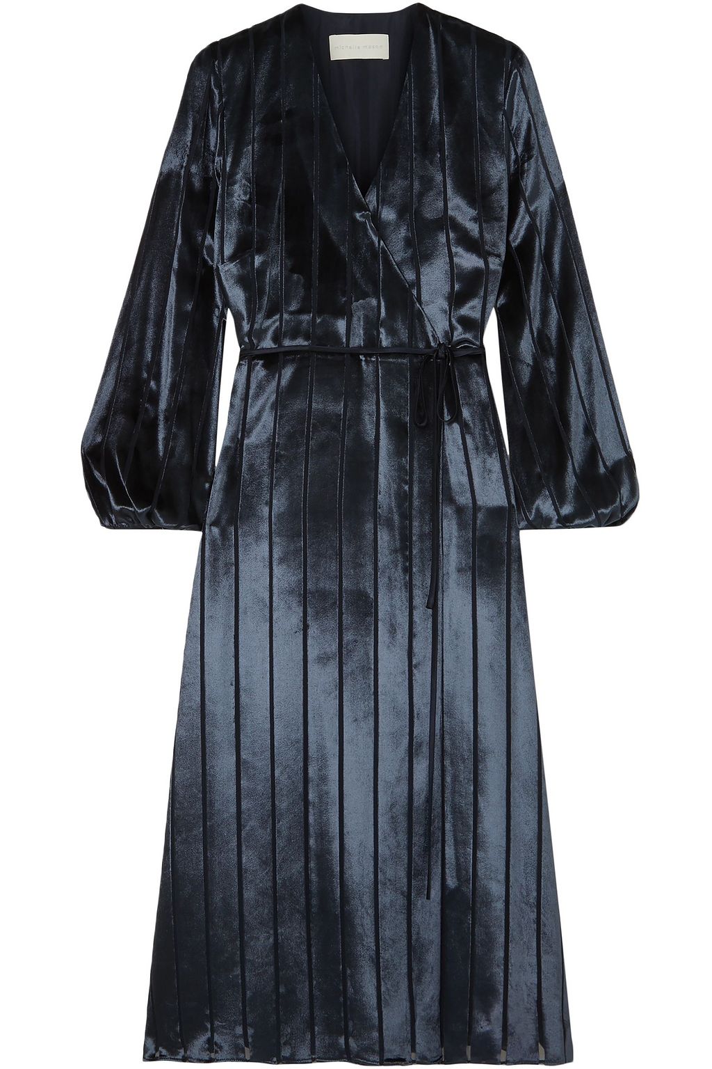 michelle mason velvet wrap dress
