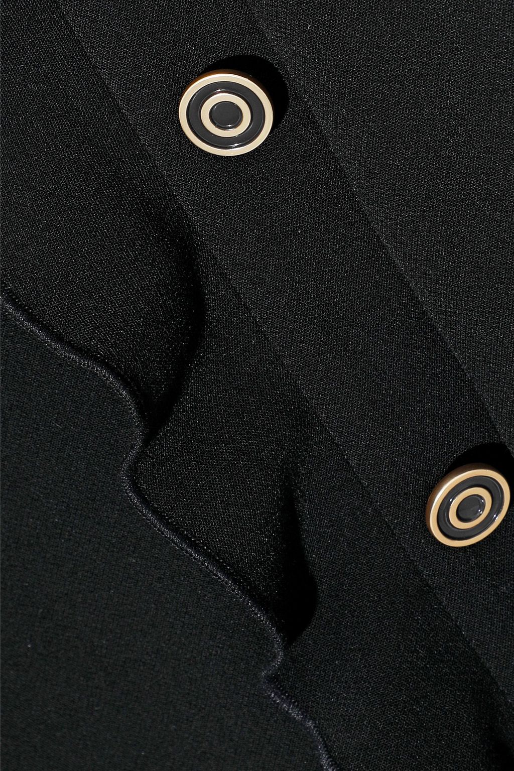 SALONI Marley button-embellished stretch-crepe midi dress