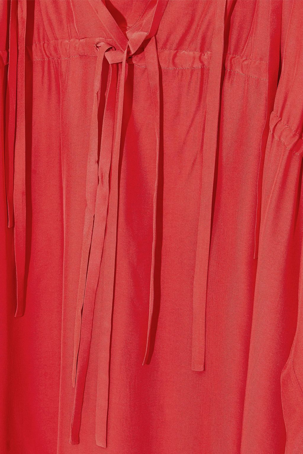 CHRISTOPHER KANE Asymmetric crystal-embellished crepe de chine midi dress