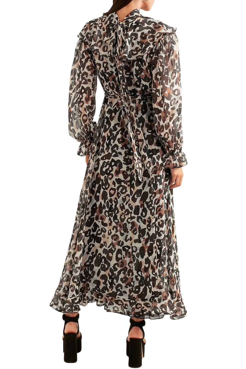 SONIA RYKIEL Leopard-print silk-chiffon midi dress