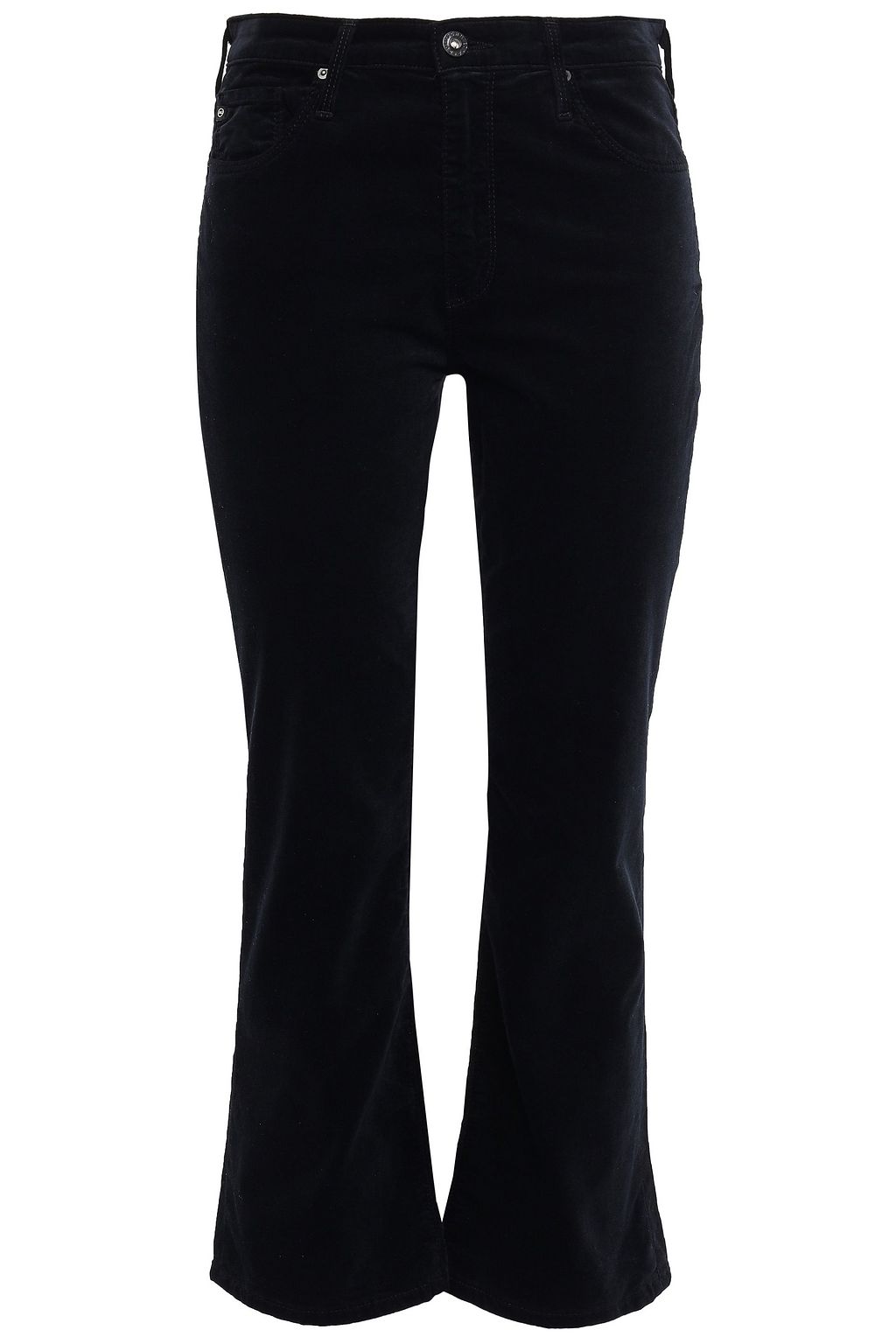 black cotton flare pants