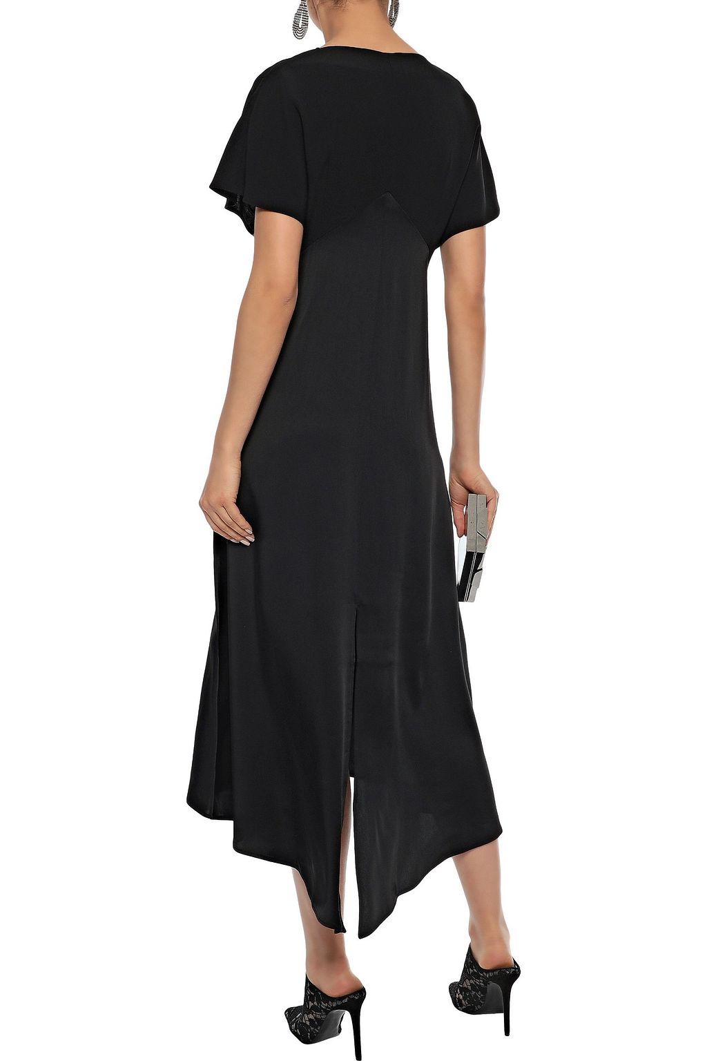 CHRISTOPHER KANE Embellished crepe and satin midi dress