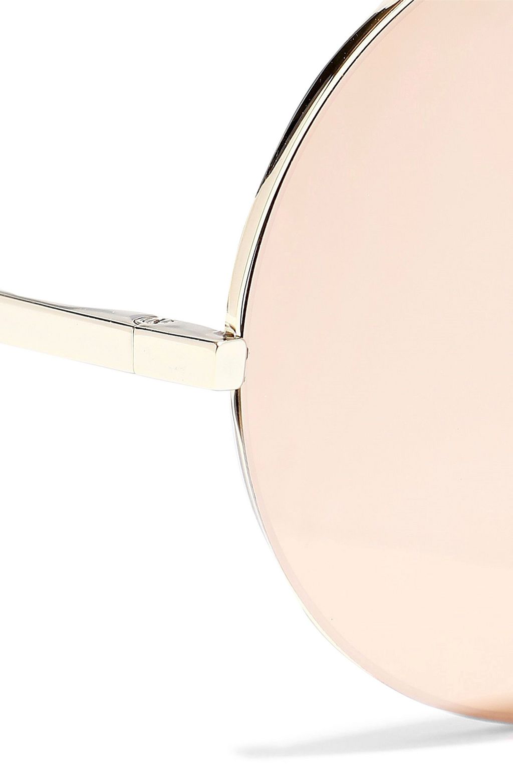 VICTORIA BECKHAM Supra round-frame coated-metal mirrored sunglasses