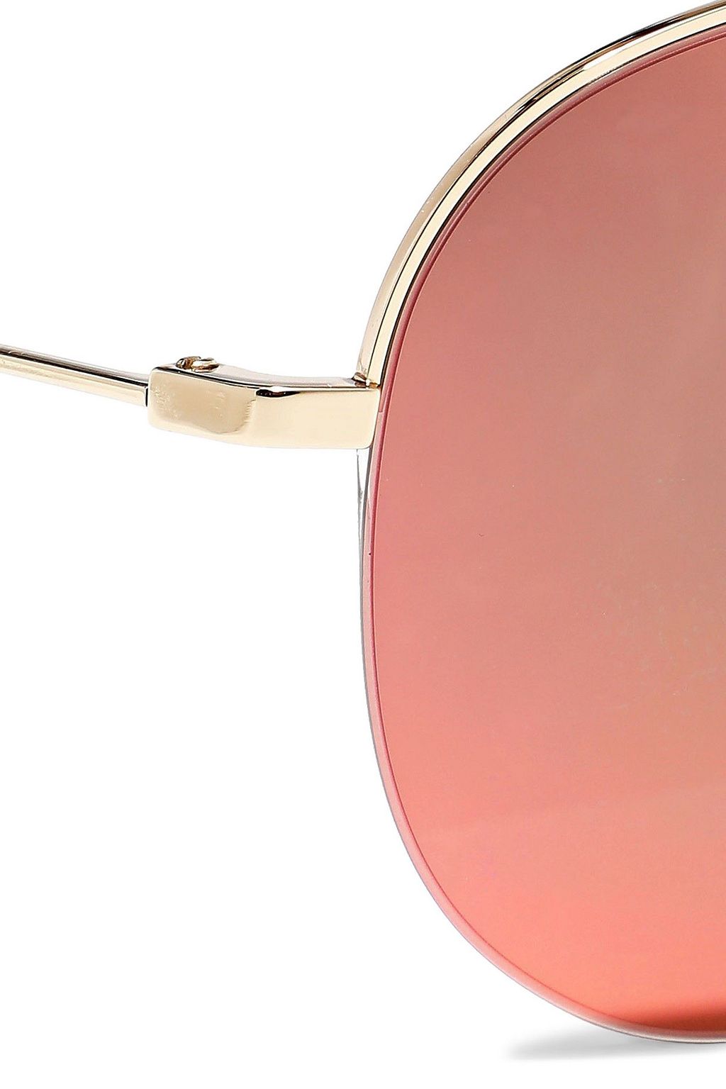 VICTORIA BECKHAM Classic Victoria aviator-style gold-tone mirrored sunglasses
