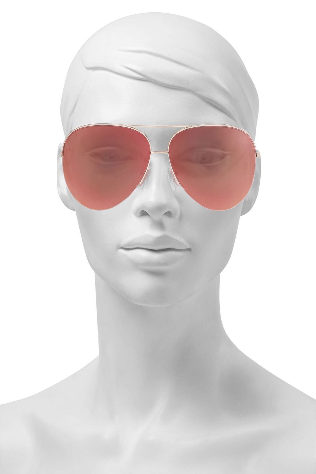 VICTORIA BECKHAM Classic Victoria aviator-style gold-tone mirrored sunglasses