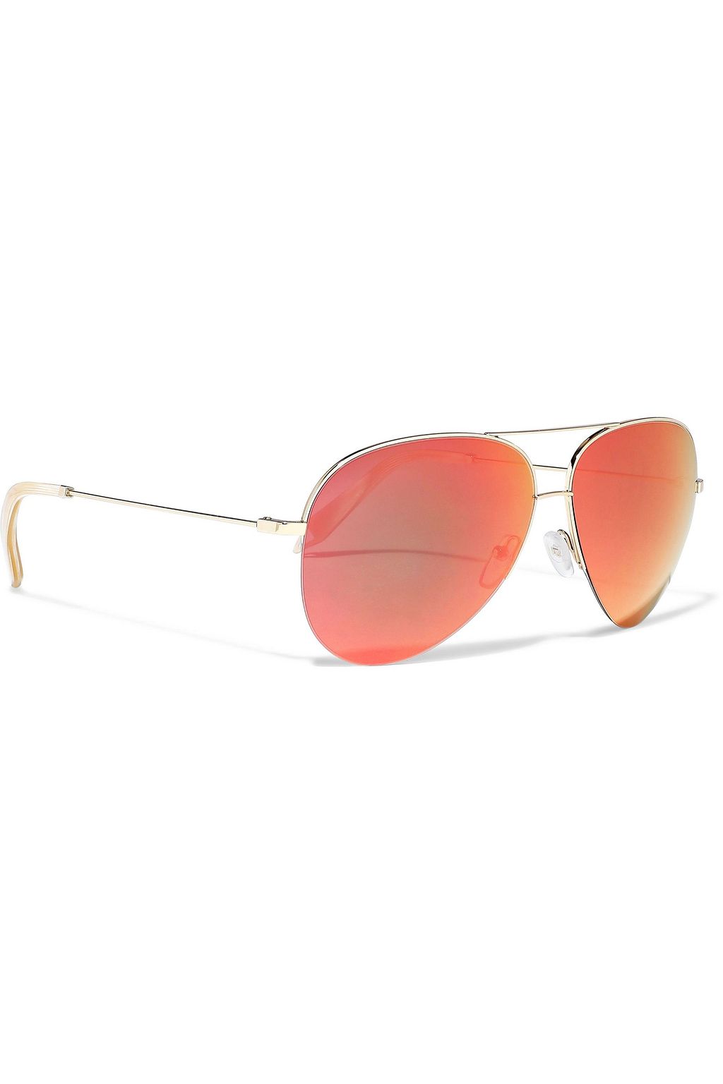 VICTORIA BECKHAM Classic Victoria aviator-style gold-tone mirrored sunglasses