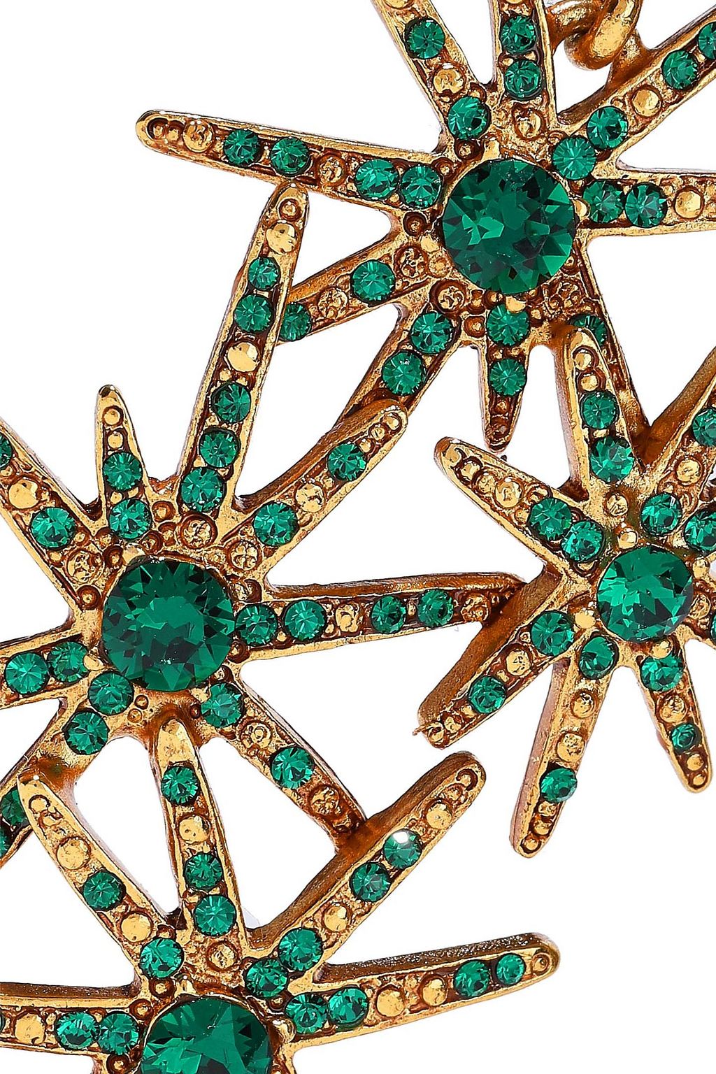 OSCAR DE LA RENTA Gold-tone crystal earrings