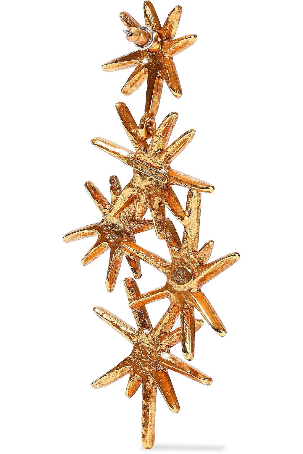 OSCAR DE LA RENTA Gold-tone crystal earrings