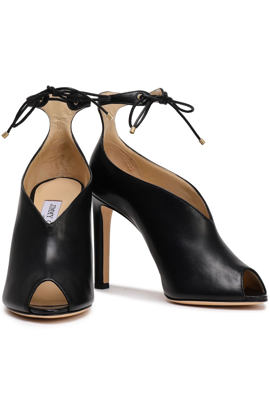 JIMMY CHOO Lace-up leather pumps