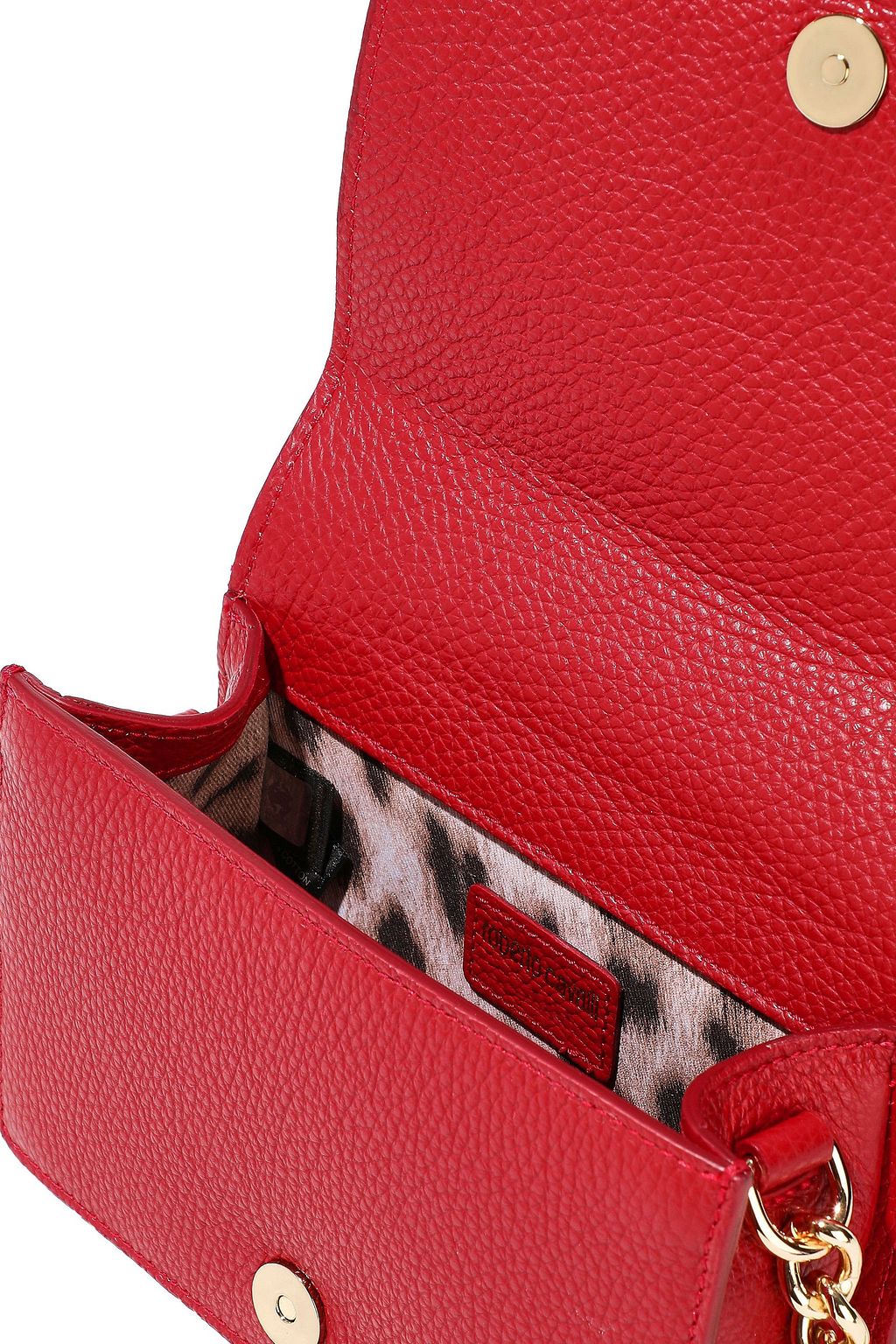 ROBERTO CAVALLI Pebbled-leather shoulder bag