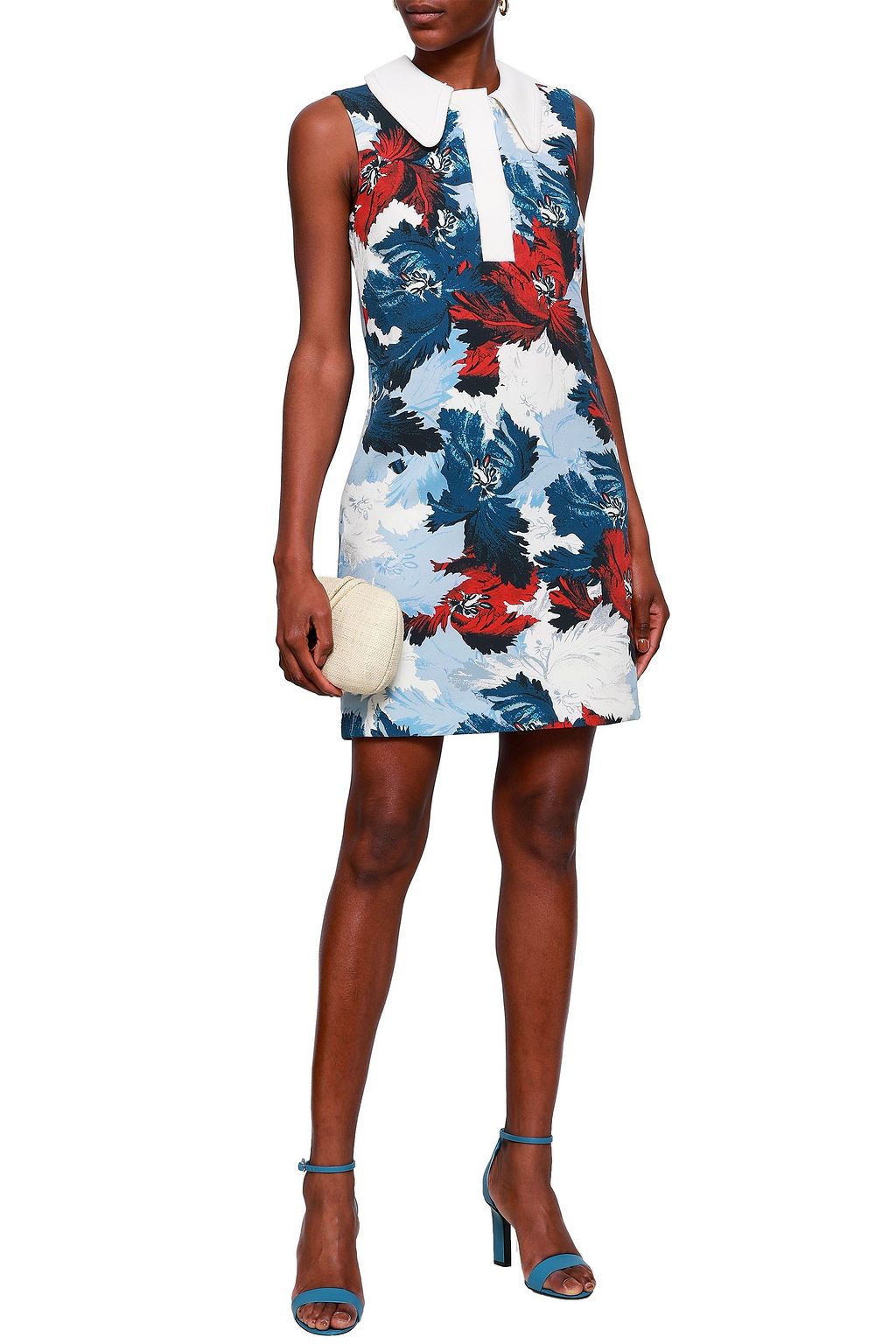ERDEM Floral-print crepe mini dress