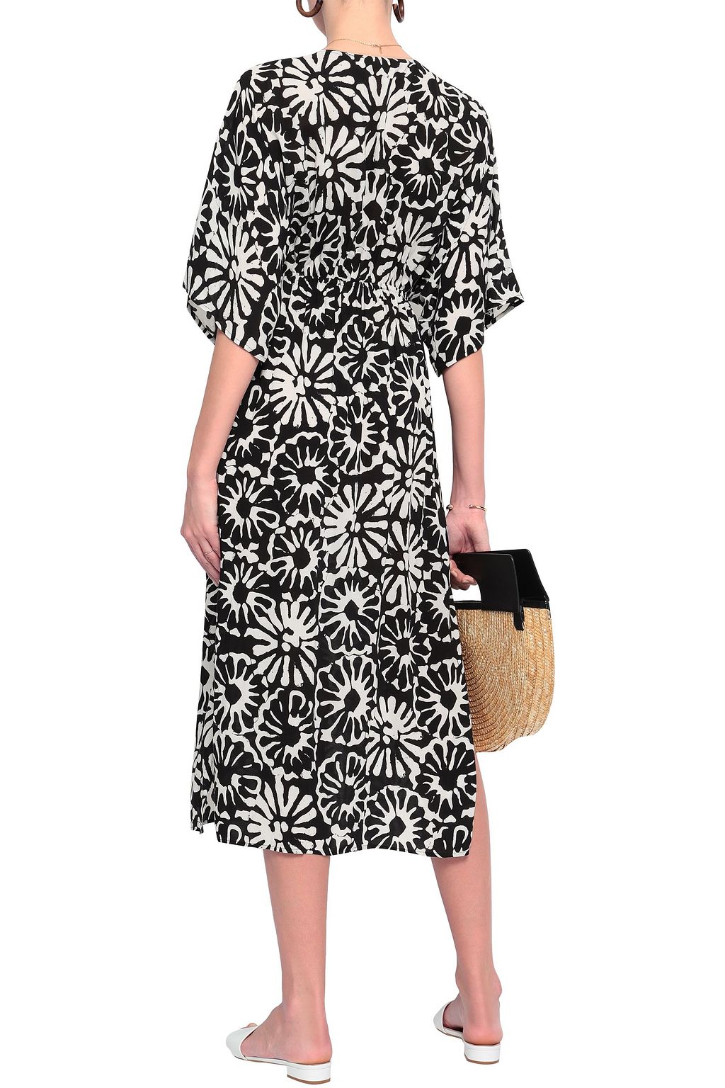 TORY BURCH Pomelo floral-print voile midi dress