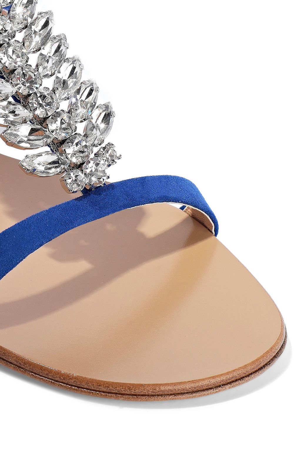 GIUSEPPE ZANOTTI Crystal-embellished leather sandals