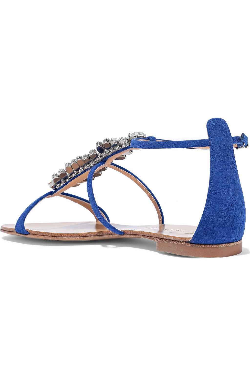 GIUSEPPE ZANOTTI Crystal-embellished leather sandals