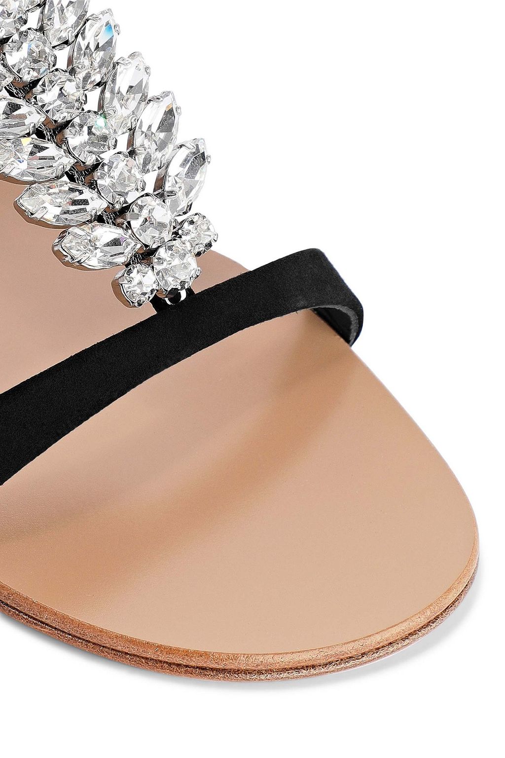 GIUSEPPE ZANOTTI Crystal-embellished leather sandals