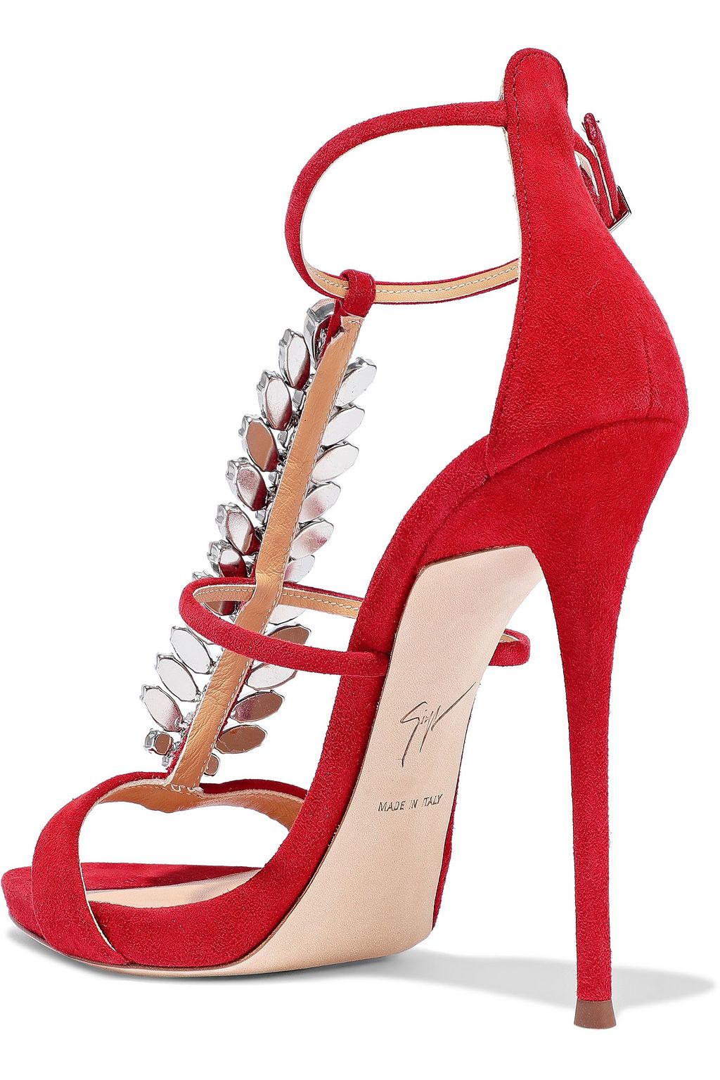 GIUSEPPE ZANOTTI Coline crystal-embellished suede sandals