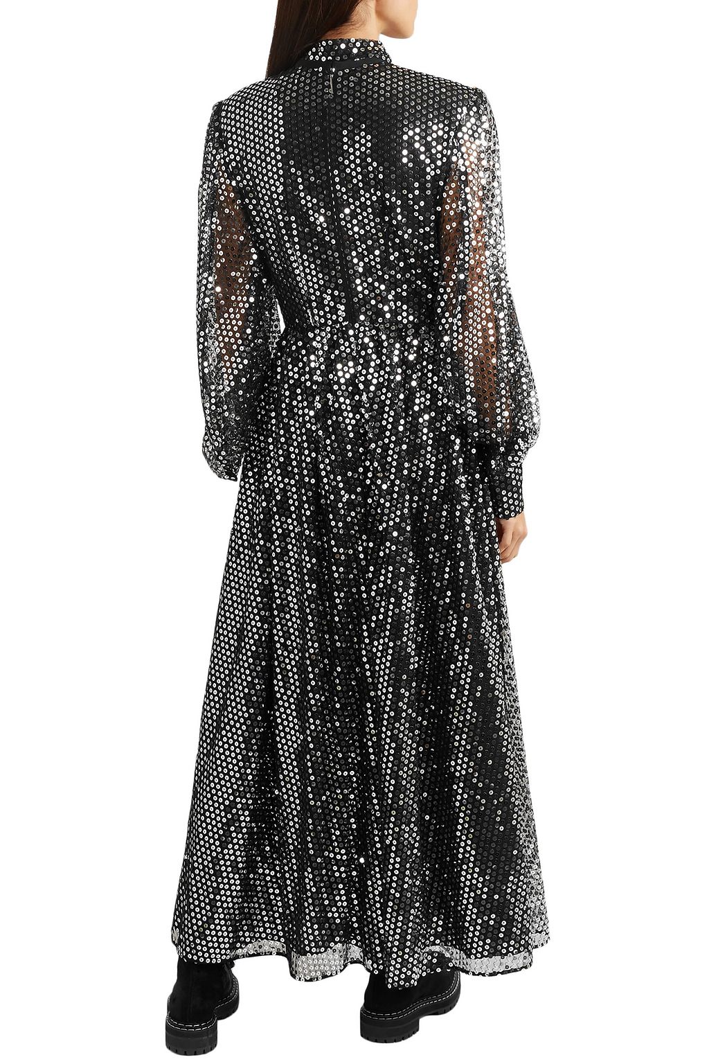 MSGM Sequined tulle maxi dress