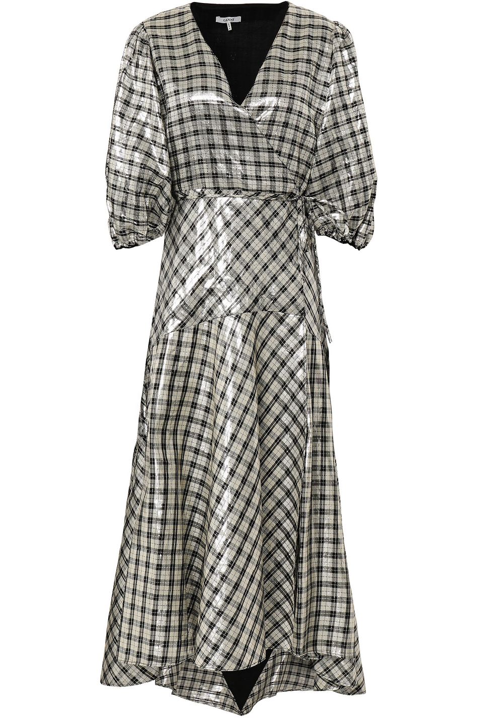 ganni silver dress