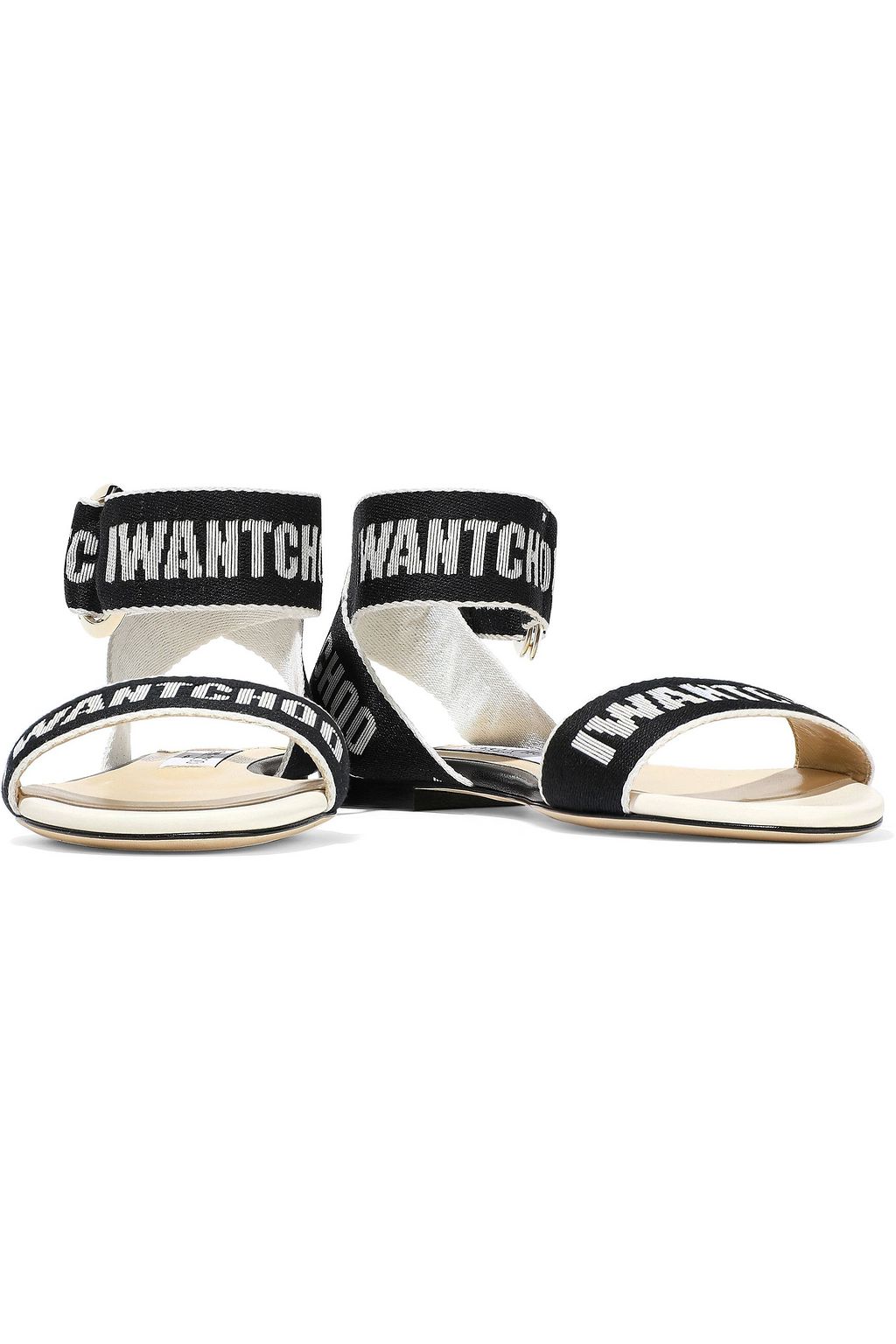 JIMMY CHOO Breanne logo-jacquard sandals