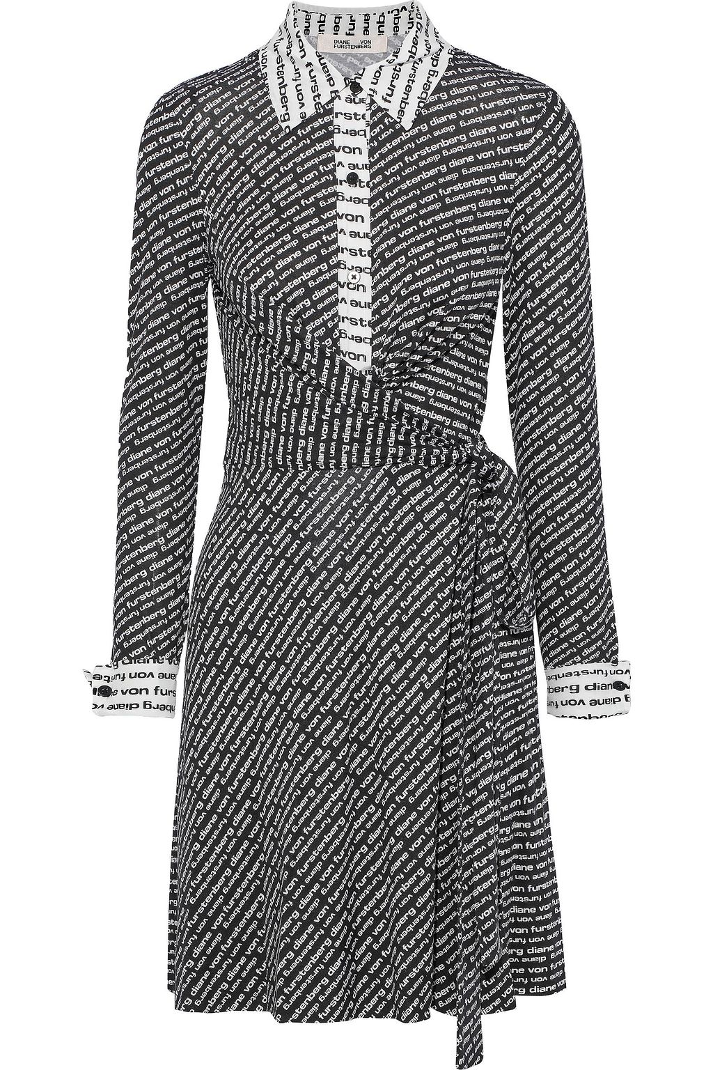 black jersey wrap dress