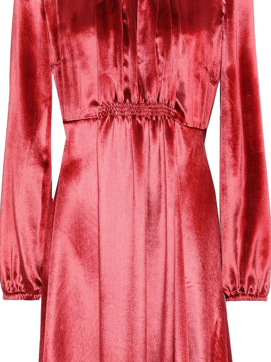 shirred velvet mini dress