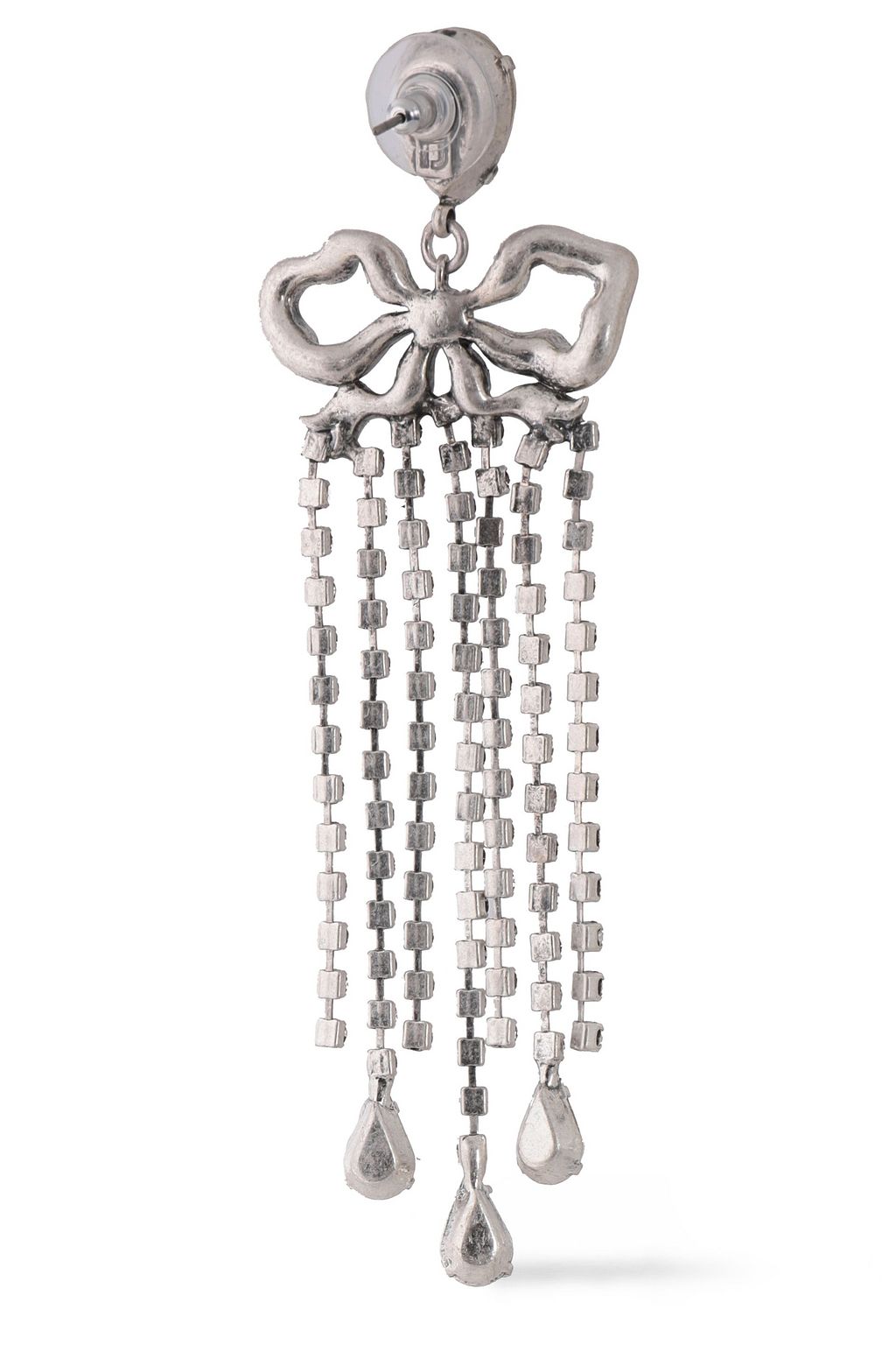 DANNIJO Oxidized silver-tone crystal earrings