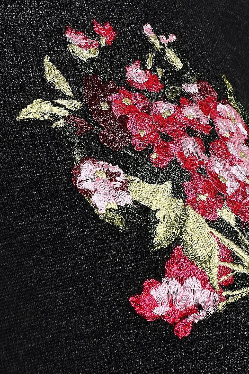 DOLCE & GABBANA 刺繍入り メランジ ウール セーター