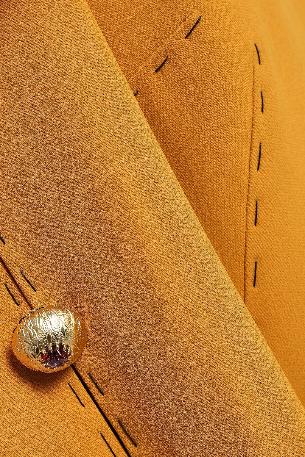 DOLCE&GABBANA Button-embellished crepe dress
