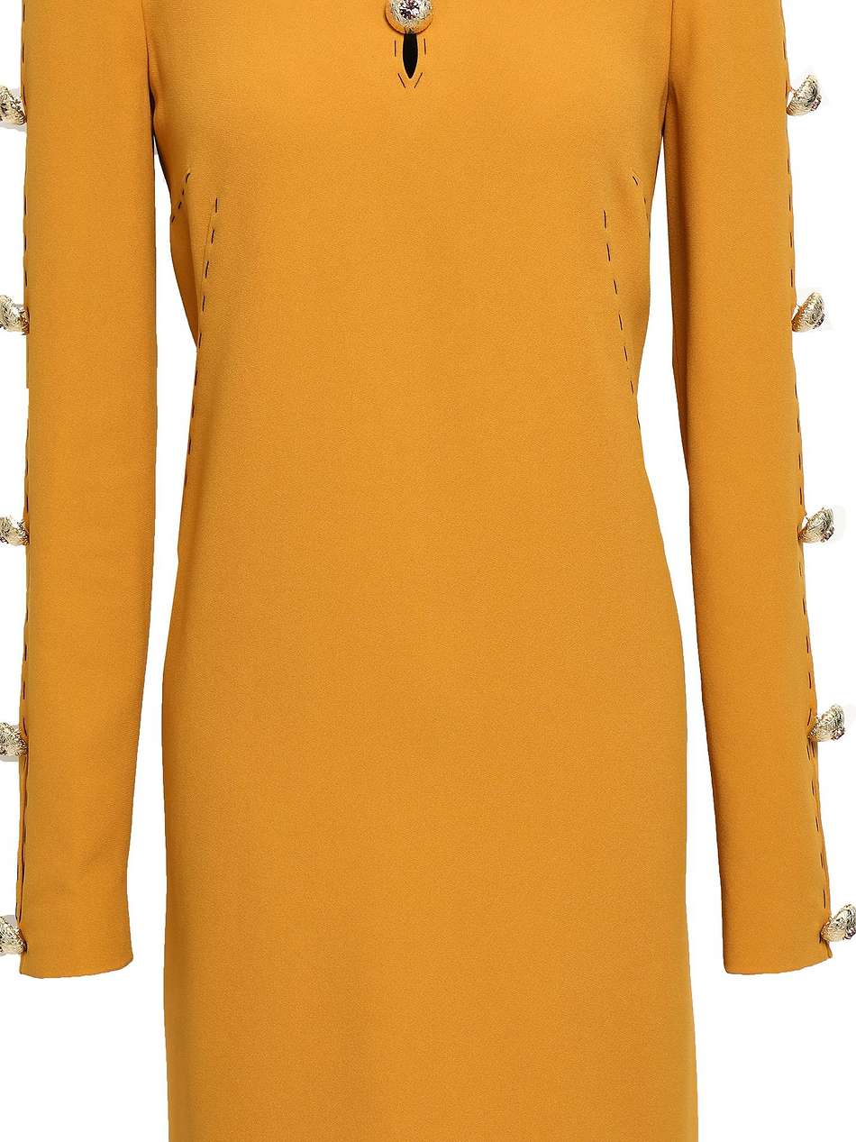 embellished crepe dress