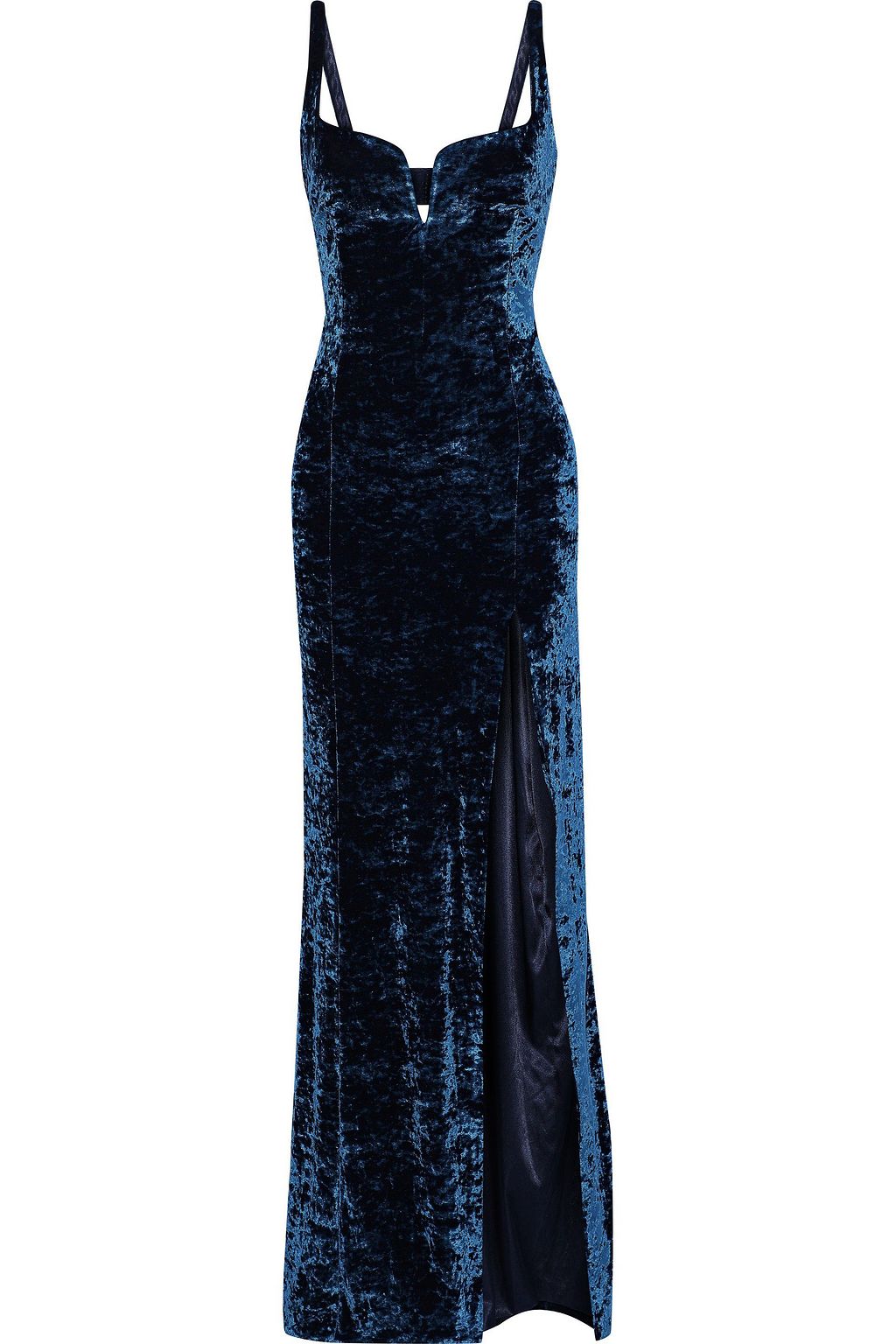 crushed velvet gown