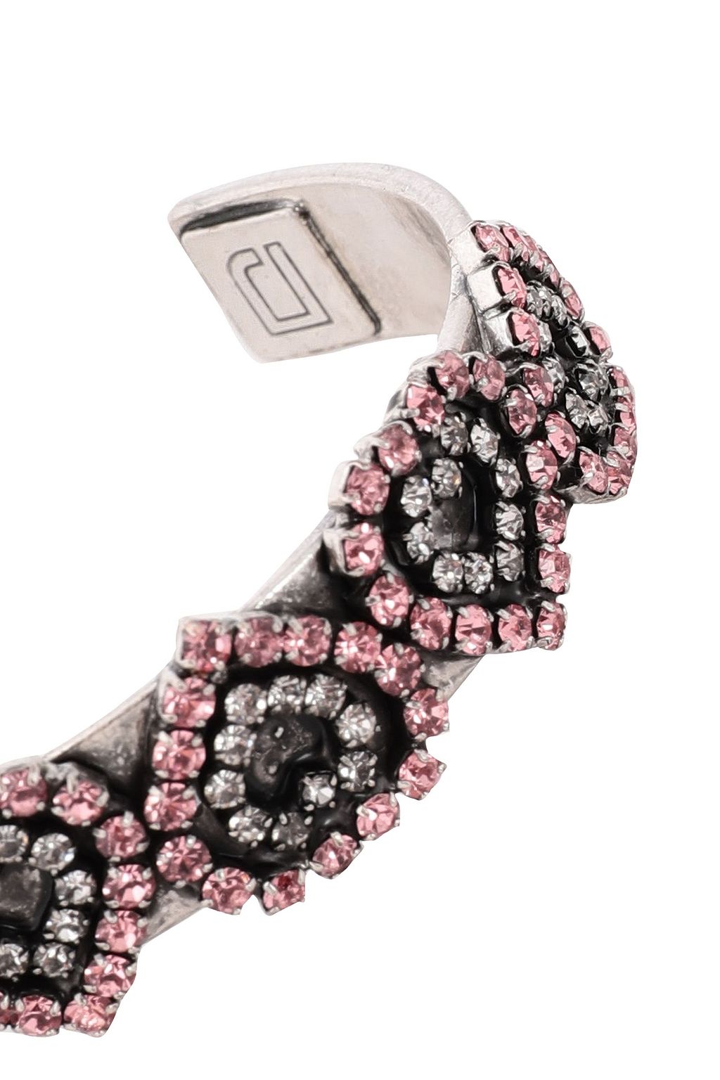 DANNIJO Coeur oxidized silver-tone crystal cuff