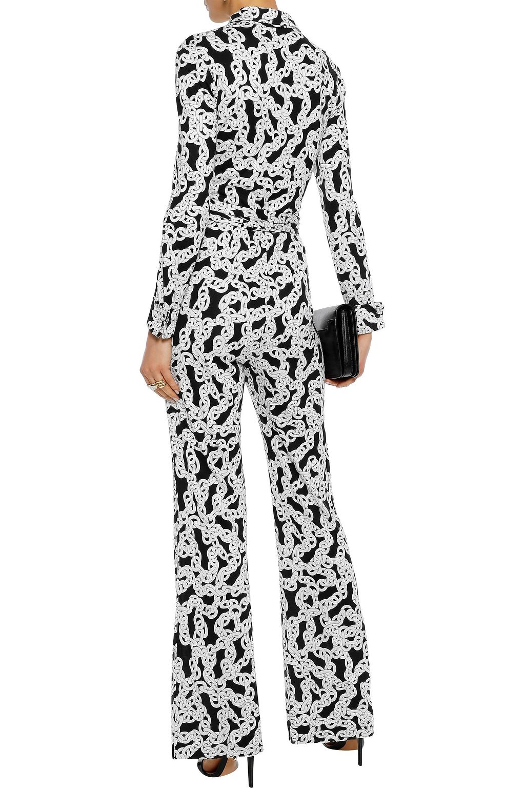 dvf michele silk jersey jumpsuit
