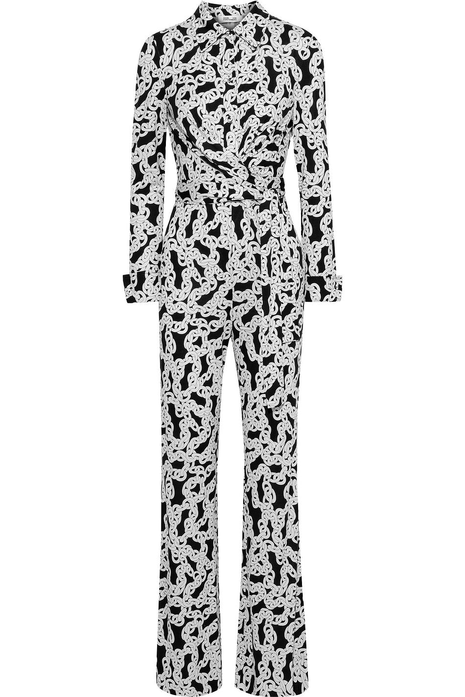 dvf michele silk jersey jumpsuit