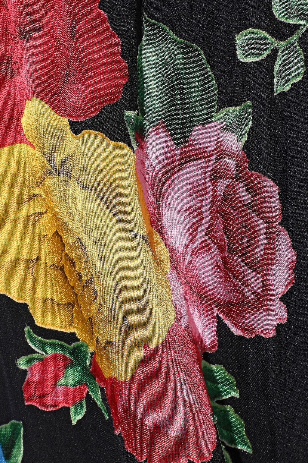 ALICE + OLIVIA Camellia asymmetric floral-print fil coupé chiffon dress