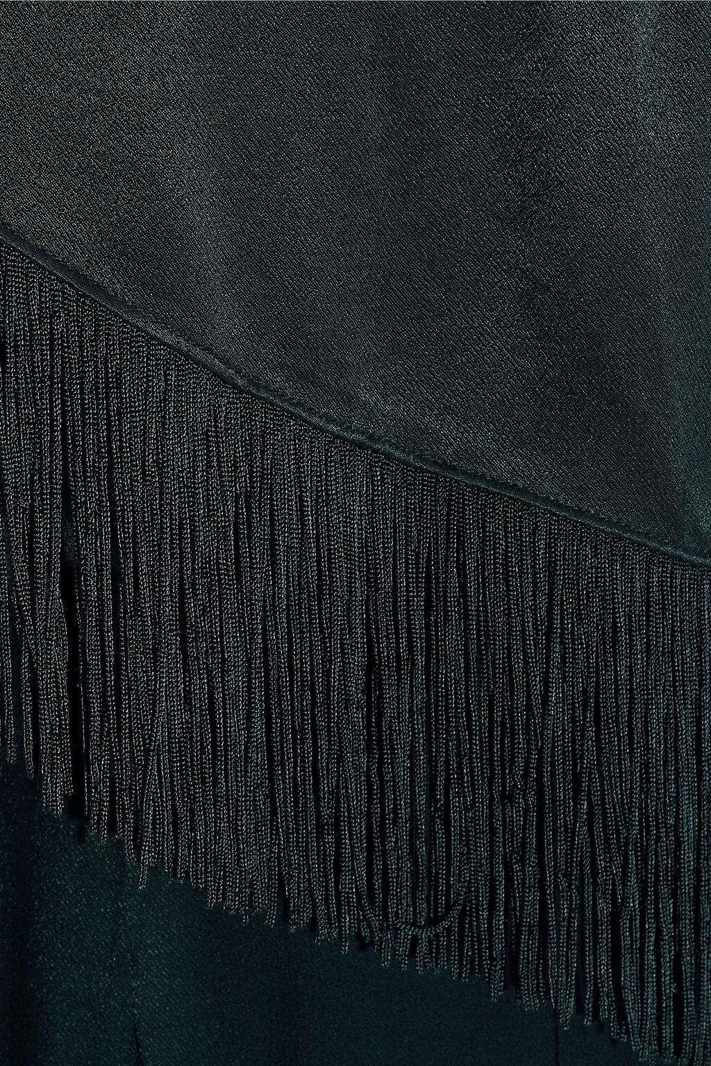 RACHEL ZOE Parker fringe-trimmed layered satin jumpsuit