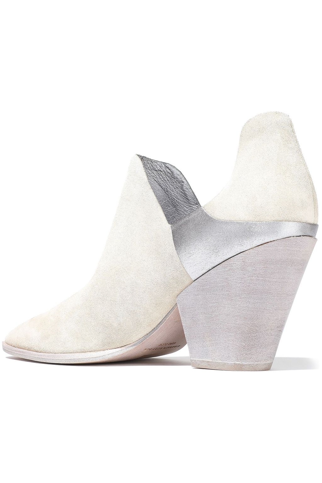 SIGERSON MORRISON Cathy metallic leather-paneled suede ankle boots