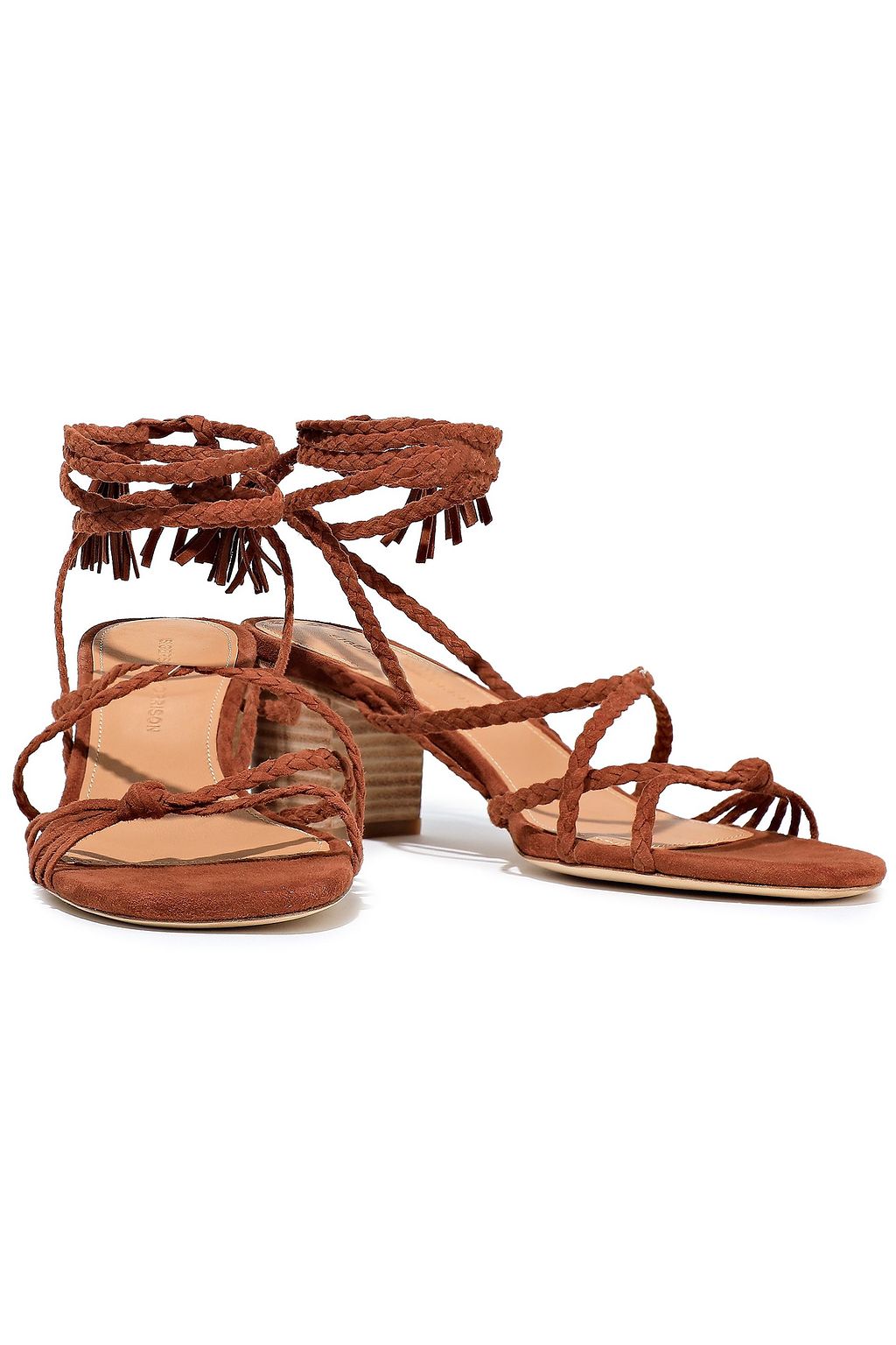 Brown Haize knotted braided suede sandals | Sale up to 70% off | THE OUTNET | SIGERSON MORRISON 