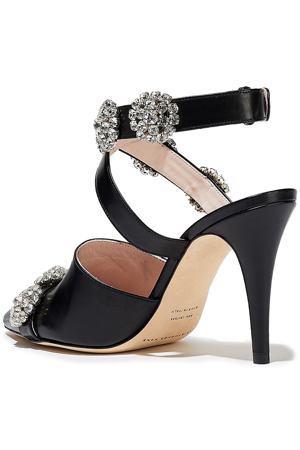 CHRISTOPHER KANE Crystal-embellished leather pumps