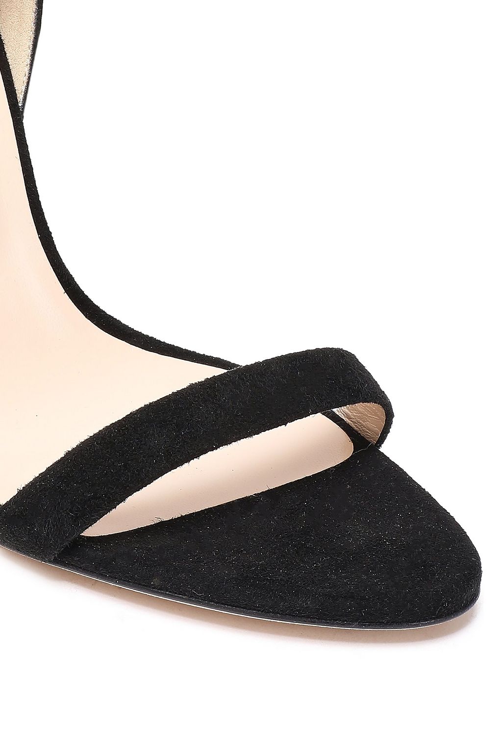 VERSACE Chain-embellished suede sandals