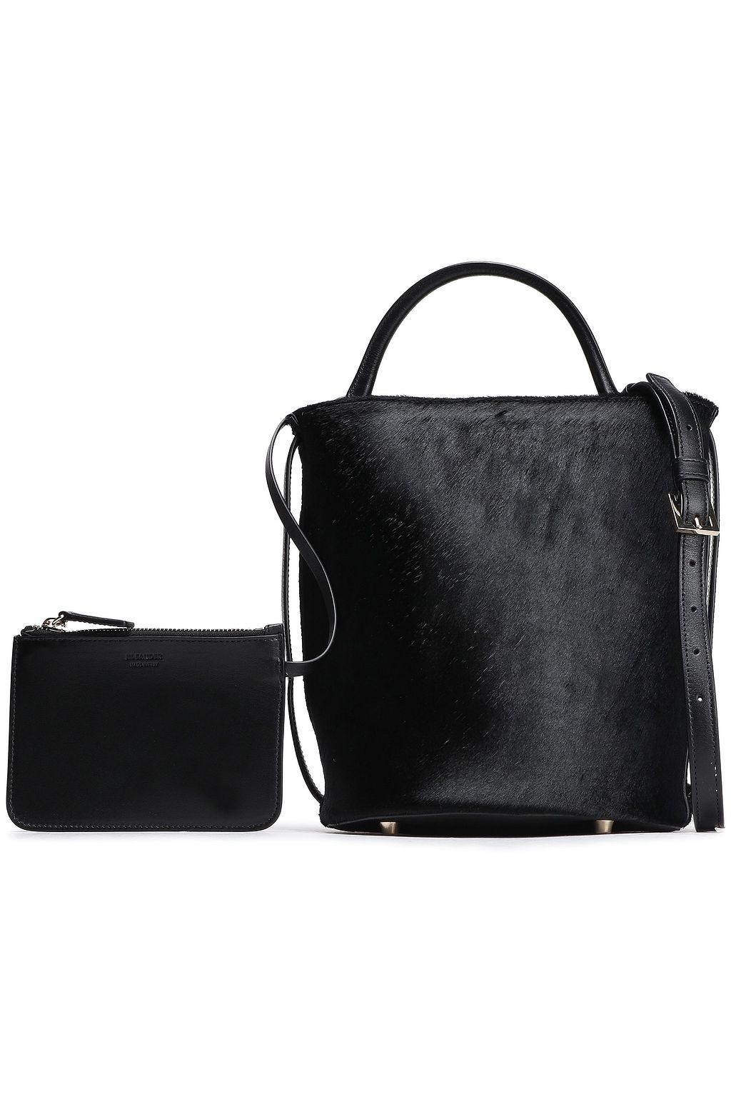 JIL SANDER Calf hair bucket bag