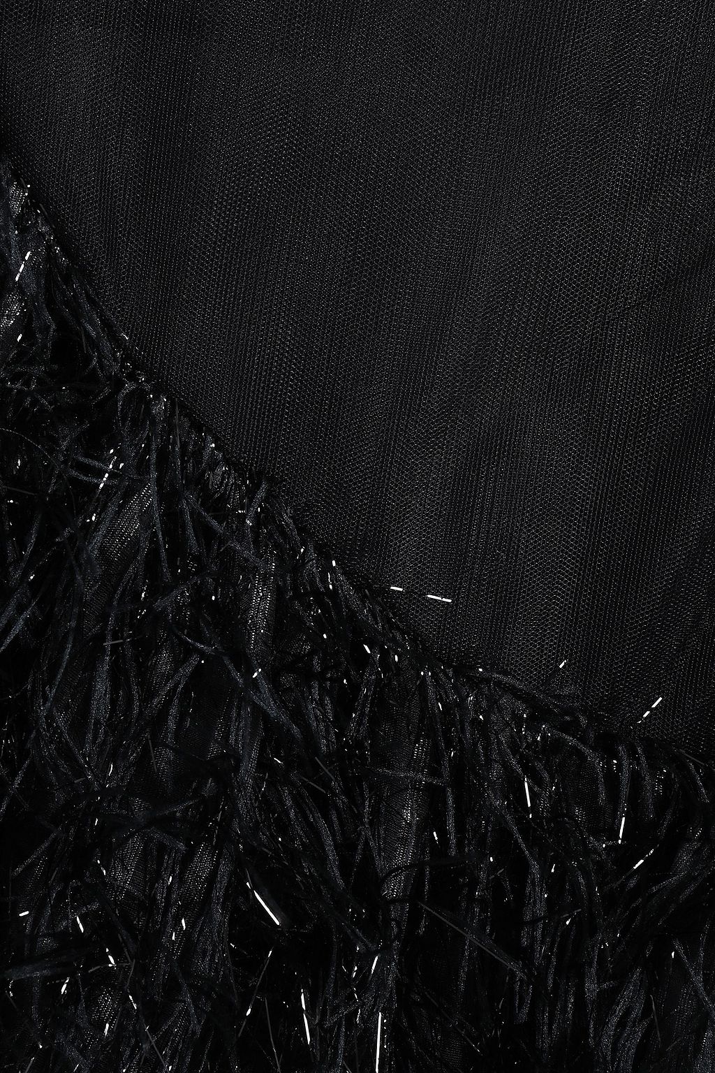 SIMONE ROCHA Tinsel-paneled fil coupé and tulle midi dress