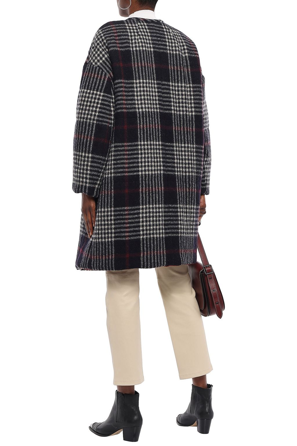 ISABEL MARANT Harrison reversible Prince Of Wales checked wool and quilted shell coat