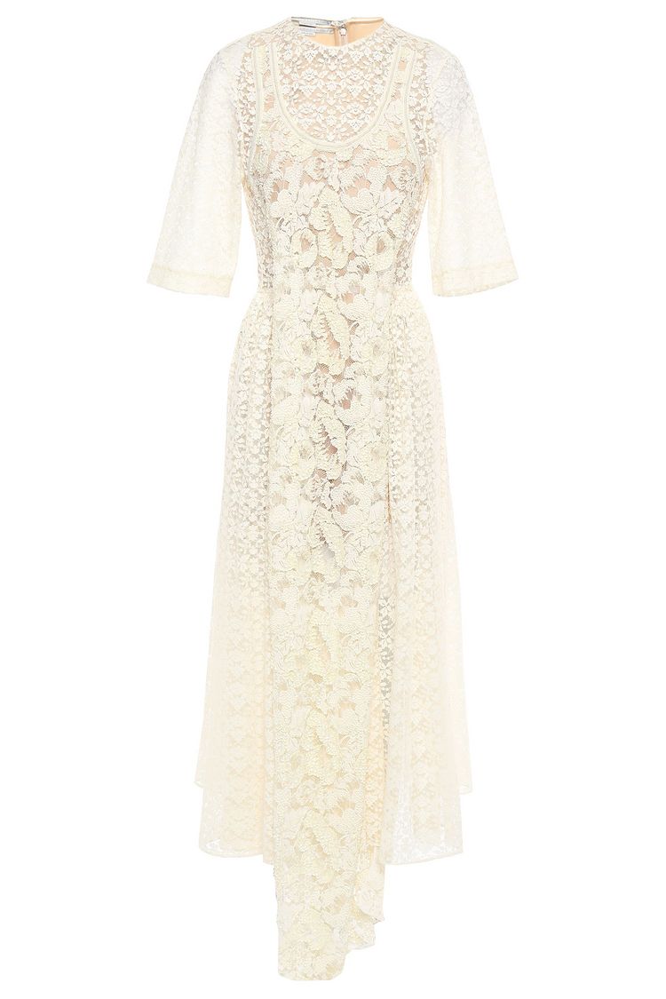 STELLA MCCARTNEY Draped embellished lace midi dress Sale up to 70