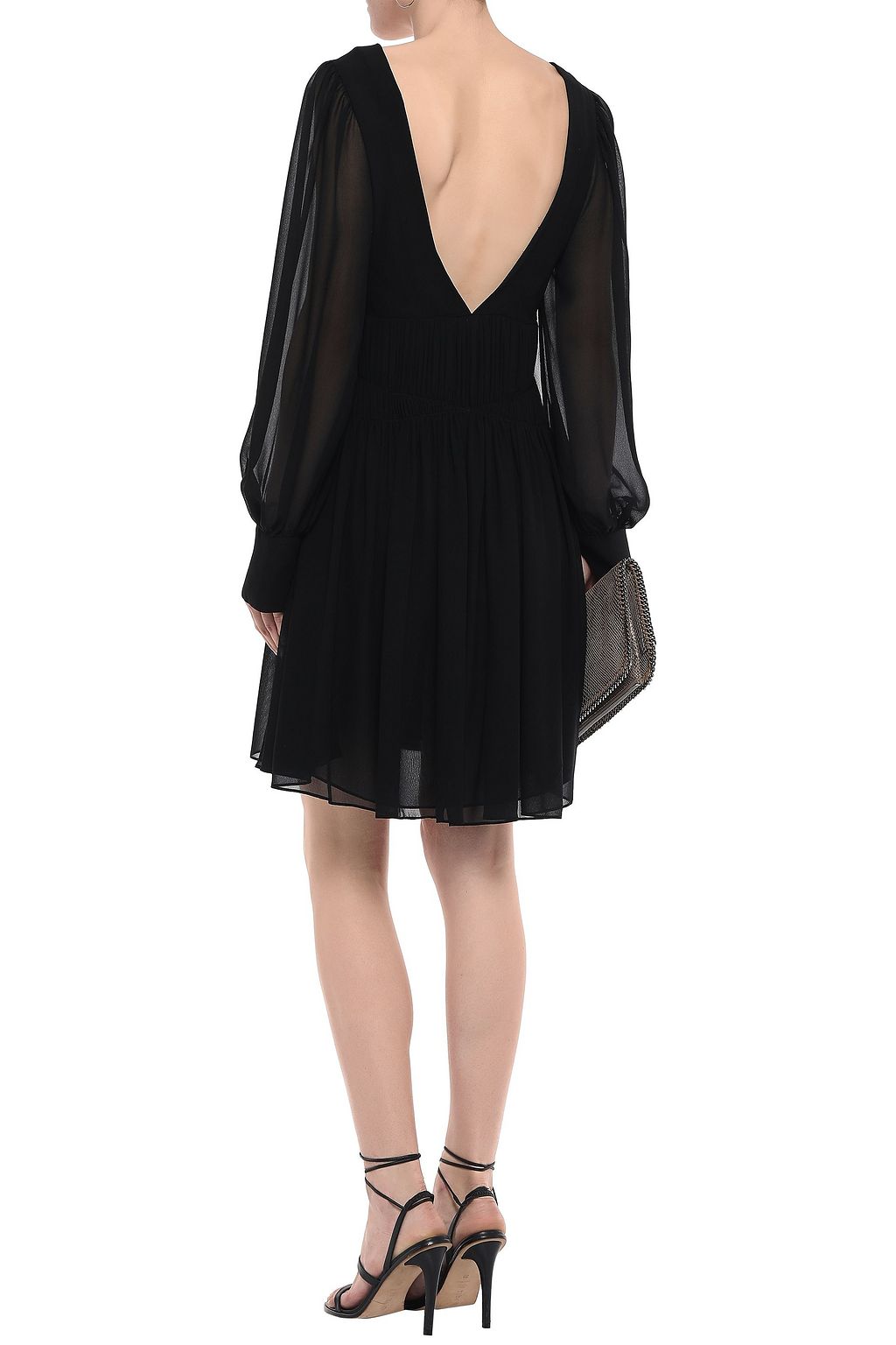 STELLA MCCARTNEY Claire ruched silk-georgette mini dress