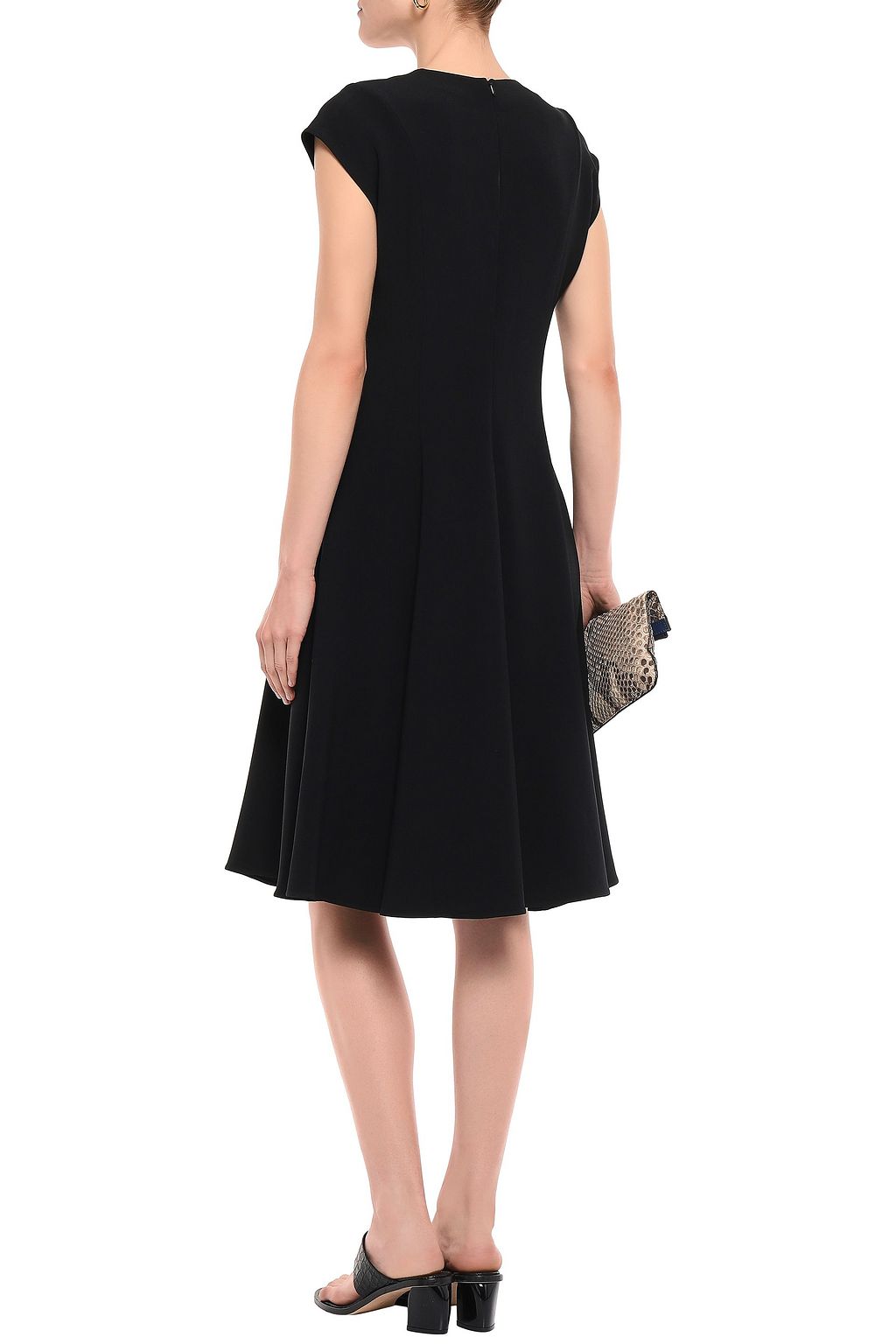 STELLA MCCARTNEY Paula lace-up pleated stretch-crepe dress