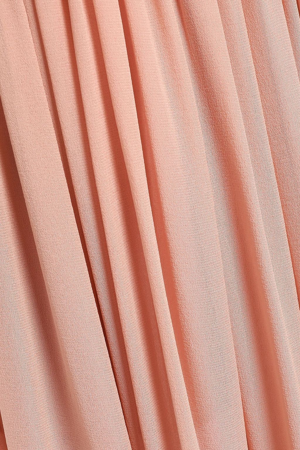STELLA MCCARTNEY Gathered silk-georgette midi skirt