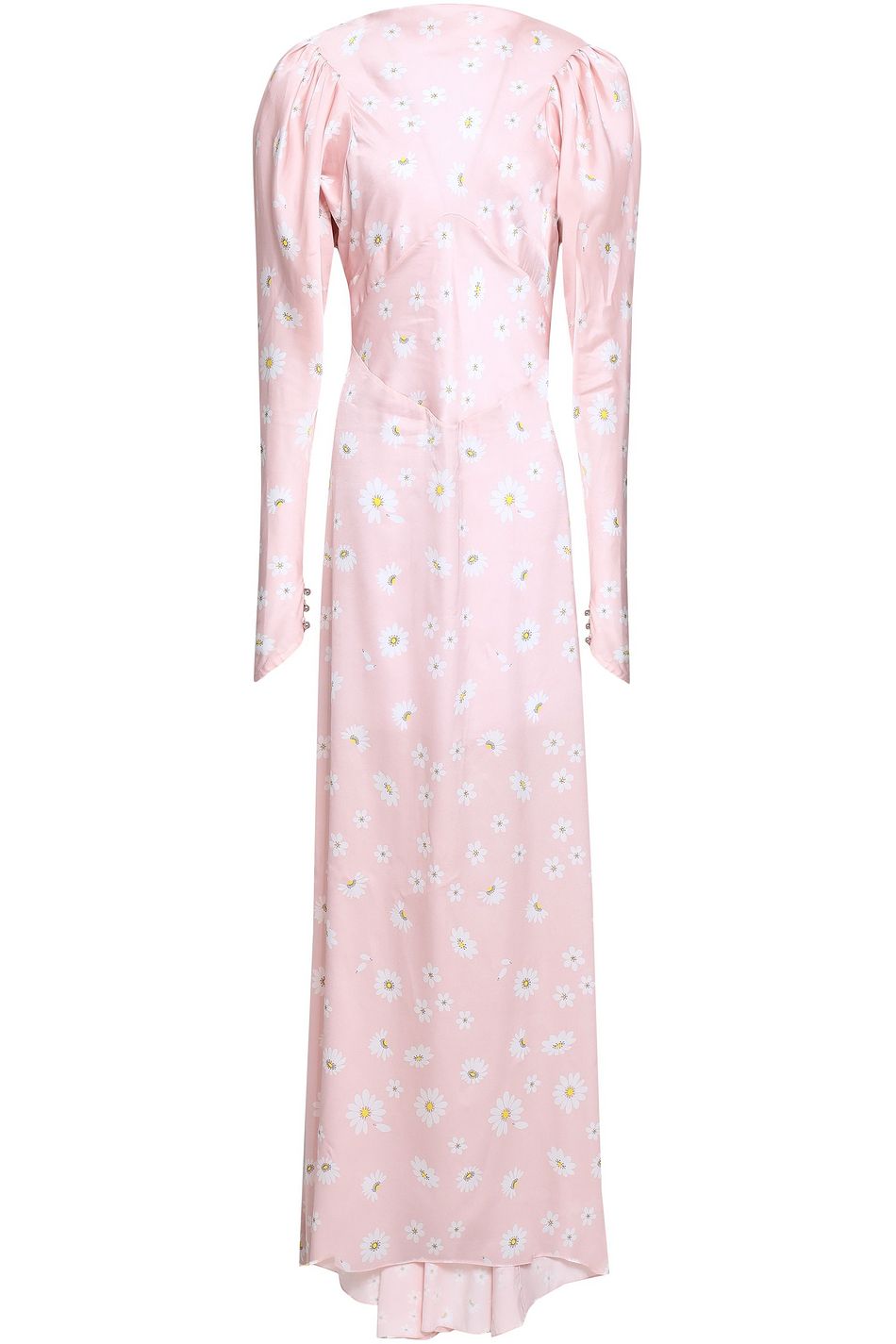 pink satin maxi dress