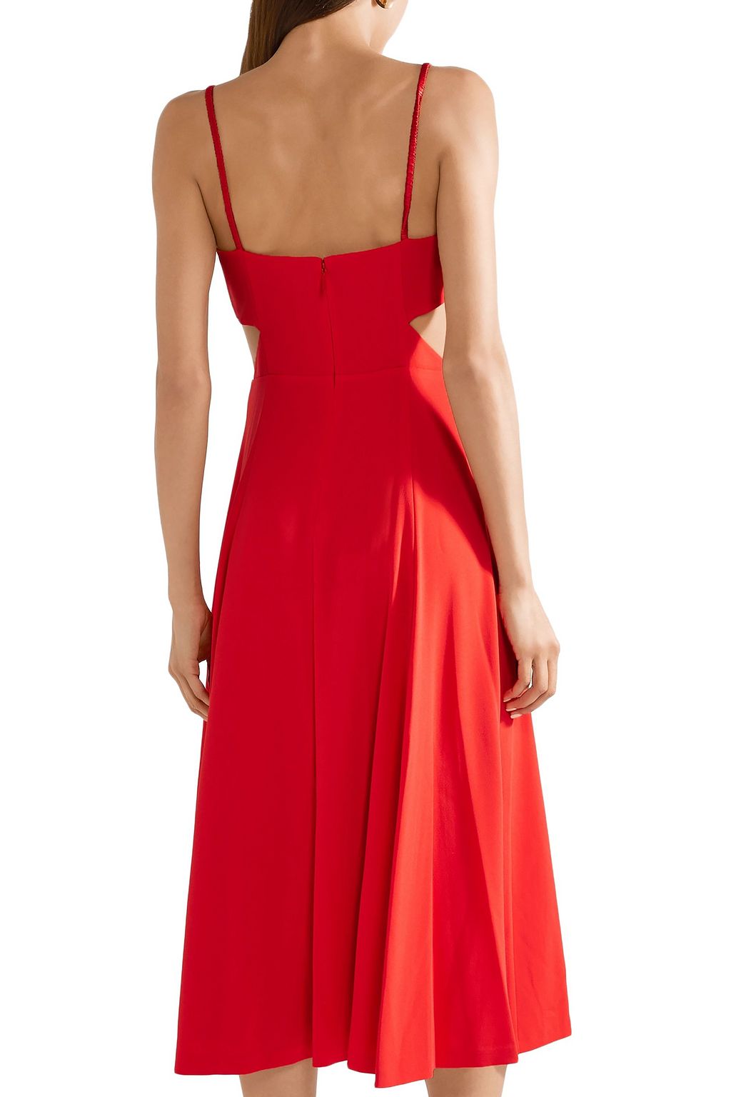 GREY JASON WU Cutout crepe de chine midi dress
