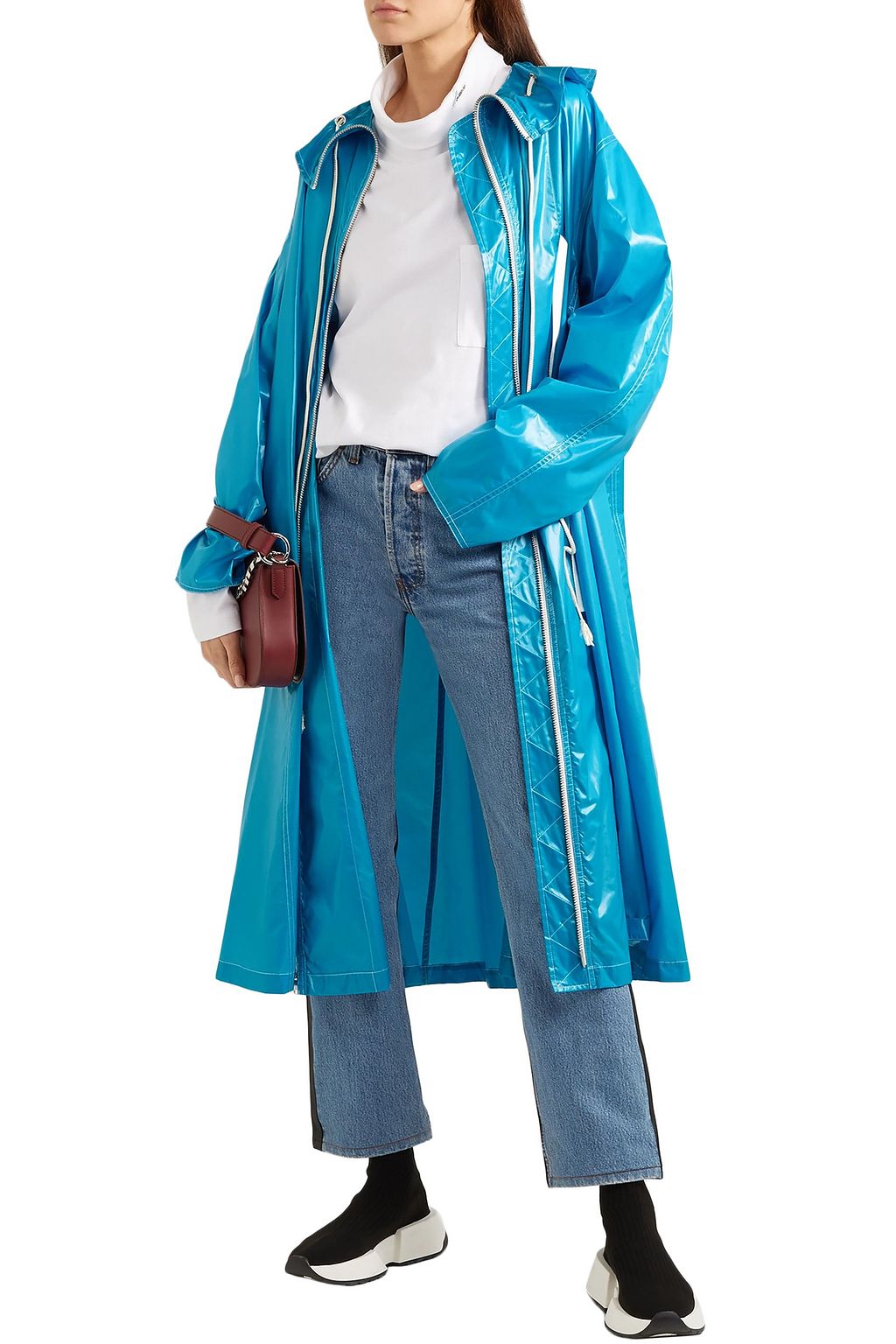 CALVIN KLEIN 205W39NYC Oversized coated shell raincoat